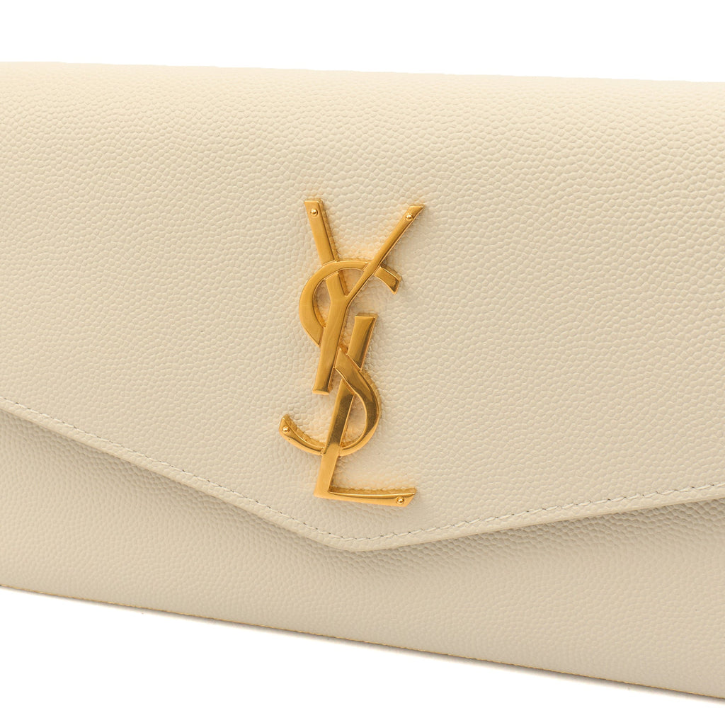 Saint Laurent Cross Body Envelope Chain Wallet in invalid, Leather
