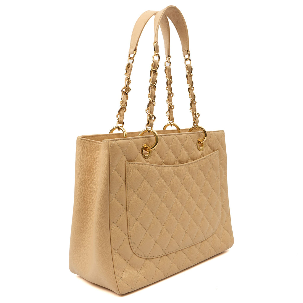 Chanel Tote Grand Shopping Tote in Neutral, Caviar Leather