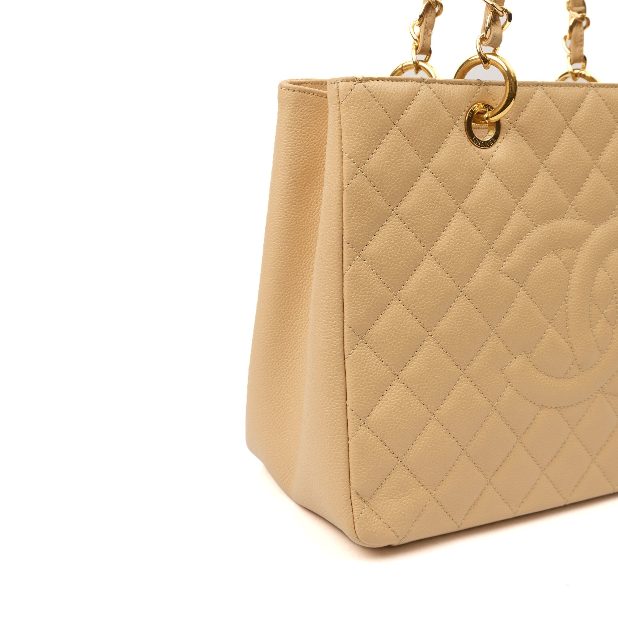 Chanel Tote Grand Shopping Tote in Neutral, Caviar Leather