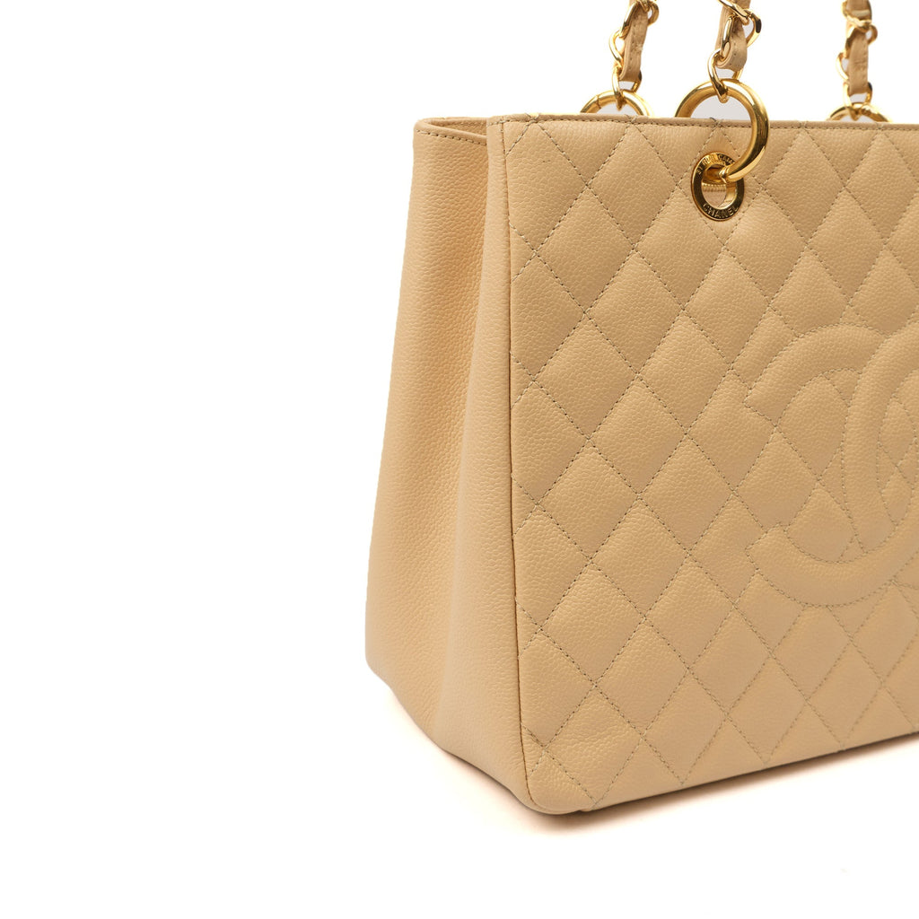 Chanel Tote Grand Shopping Tote in Neutral, Caviar Leather