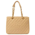 Chanel Tote Grand Shopping Tote in Neutral, Caviar Leather