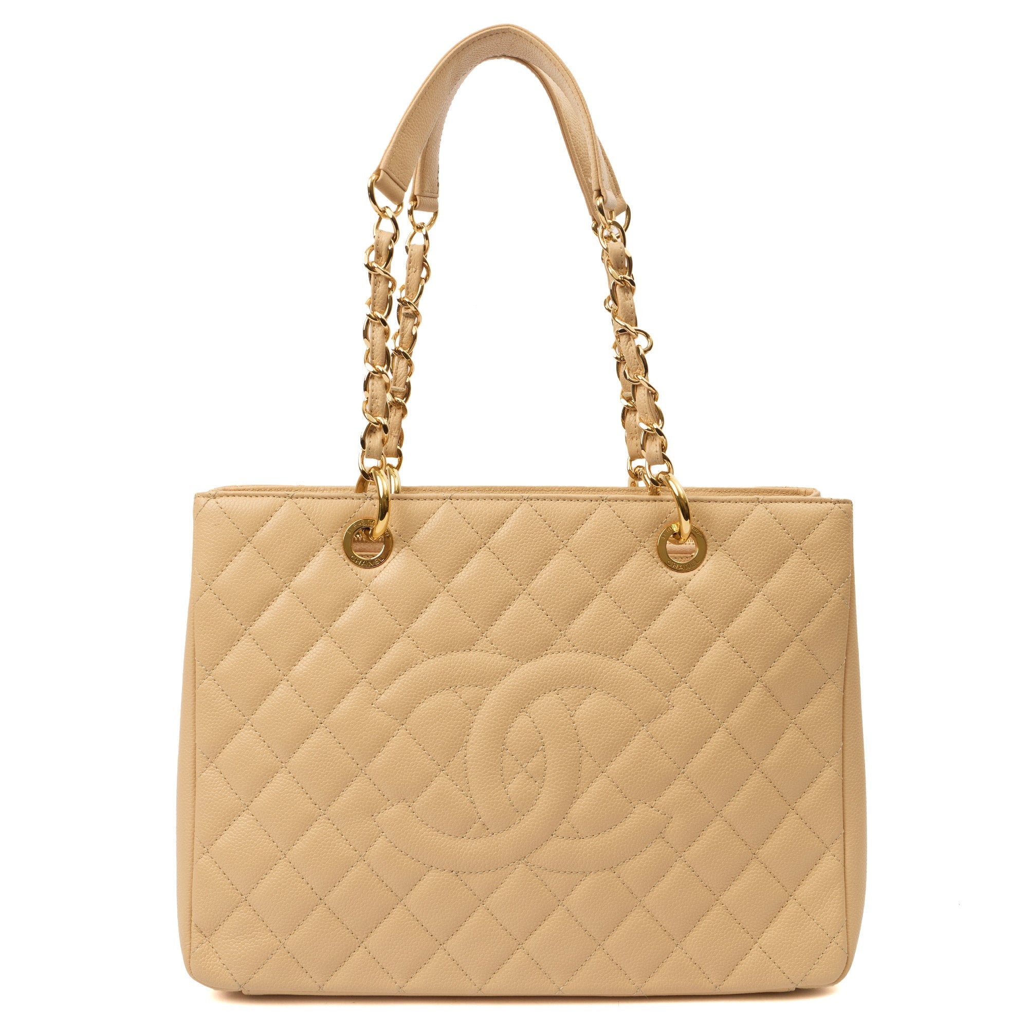 Chanel Tote Grand Shopping Tote in Neutral, Caviar Leather