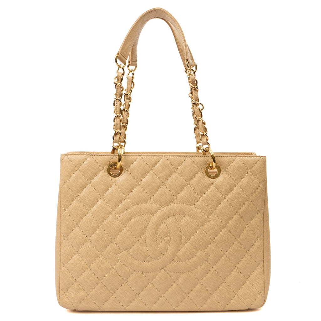 Chanel Tote Grand Shopping Tote in Neutral, Caviar Leather