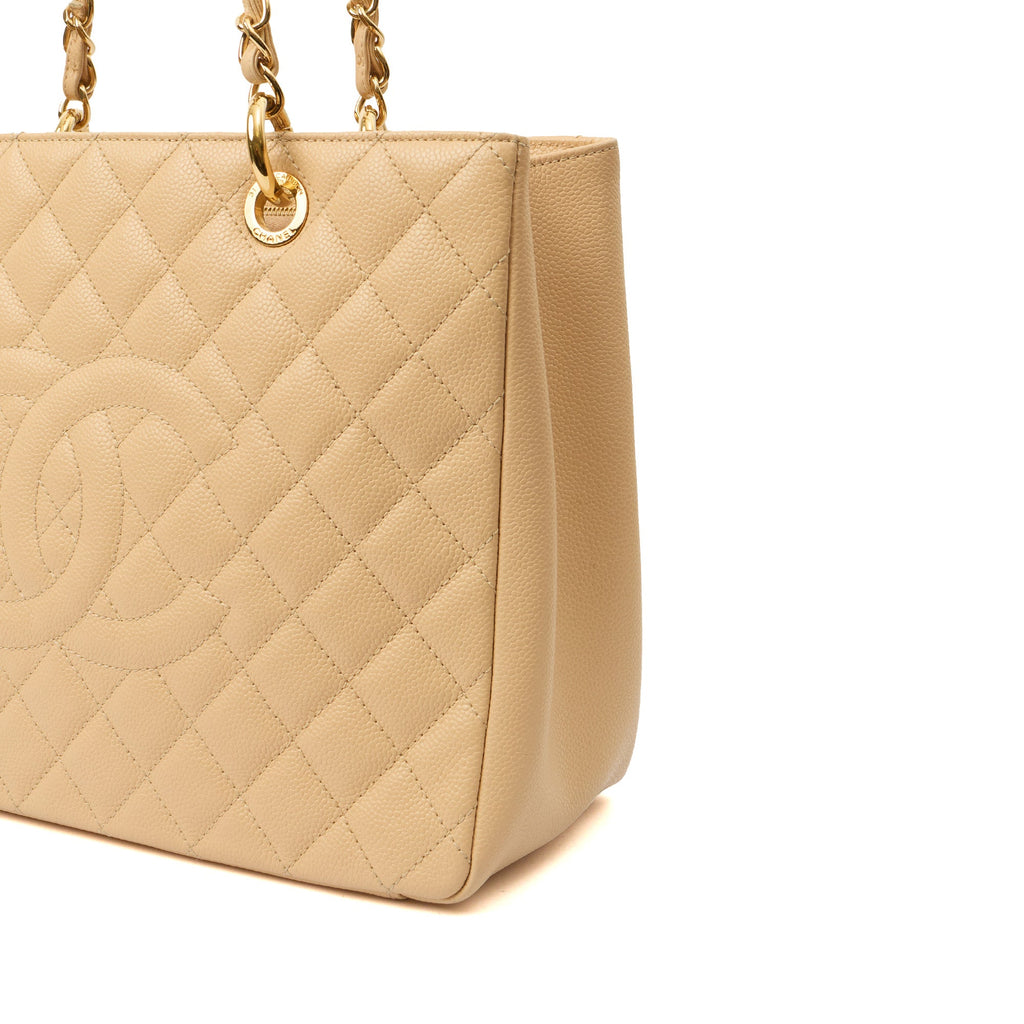 Chanel Tote Grand Shopping Tote in Neutral, Caviar Leather