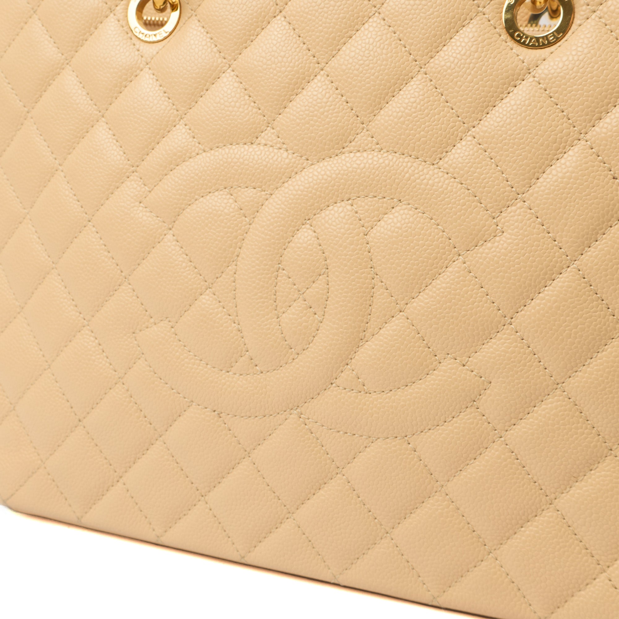 Chanel Tote Grand Shopping Tote in Neutral, Caviar Leather