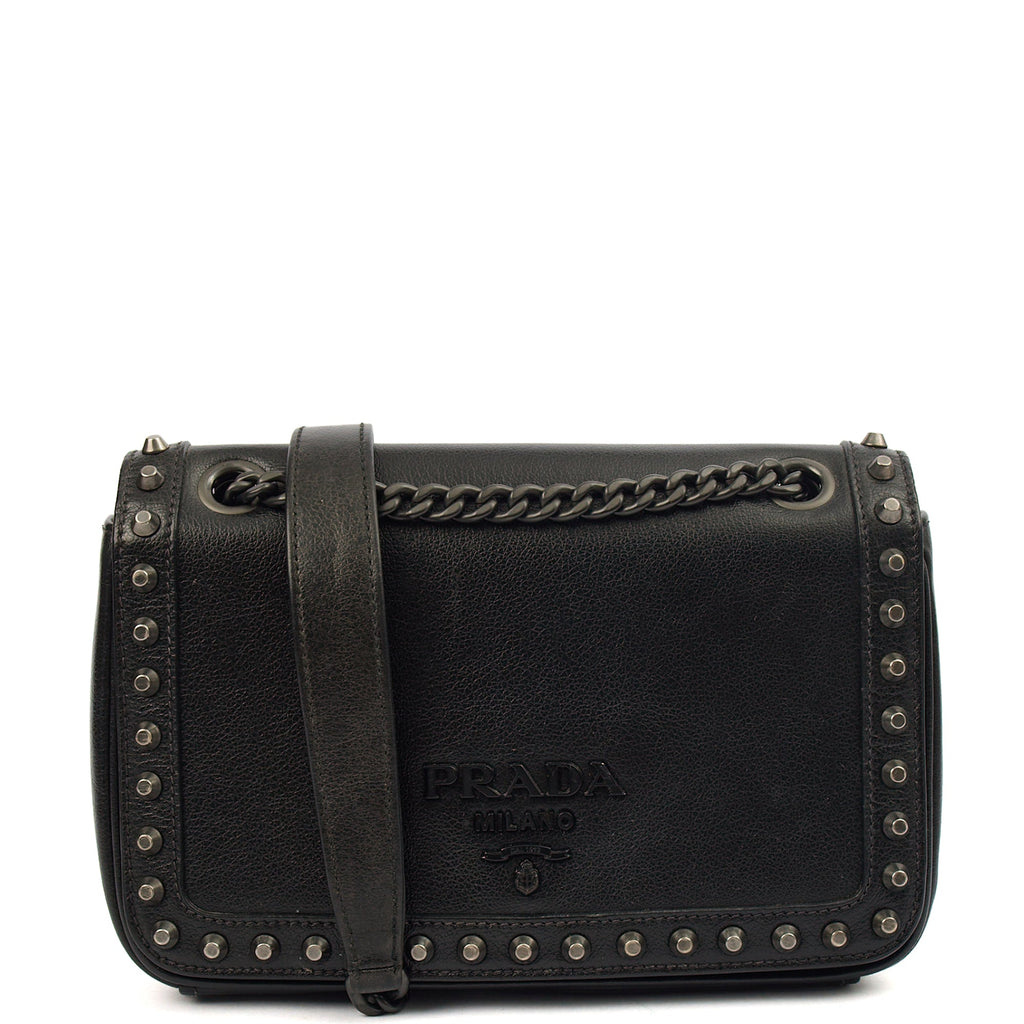 Prada Shoulder Bag Shoulder Bag in Black, Calfskin
