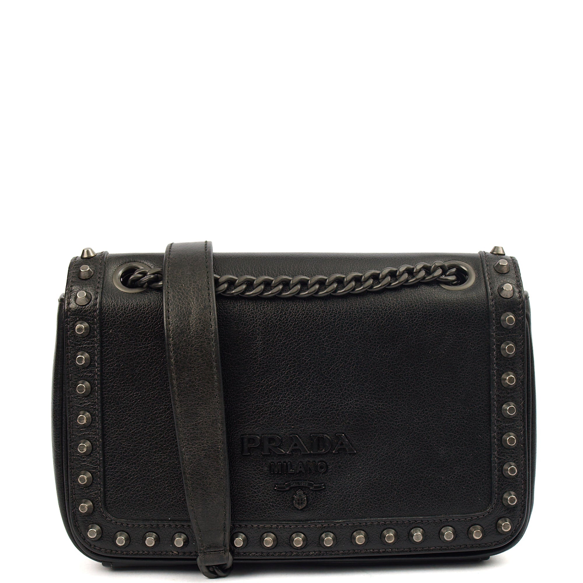 Prada Shoulder Bag Shoulder Bag in Black, Calfskin