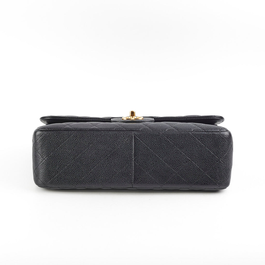 Chanel Caviar Double Classic Flap Jumbo Black