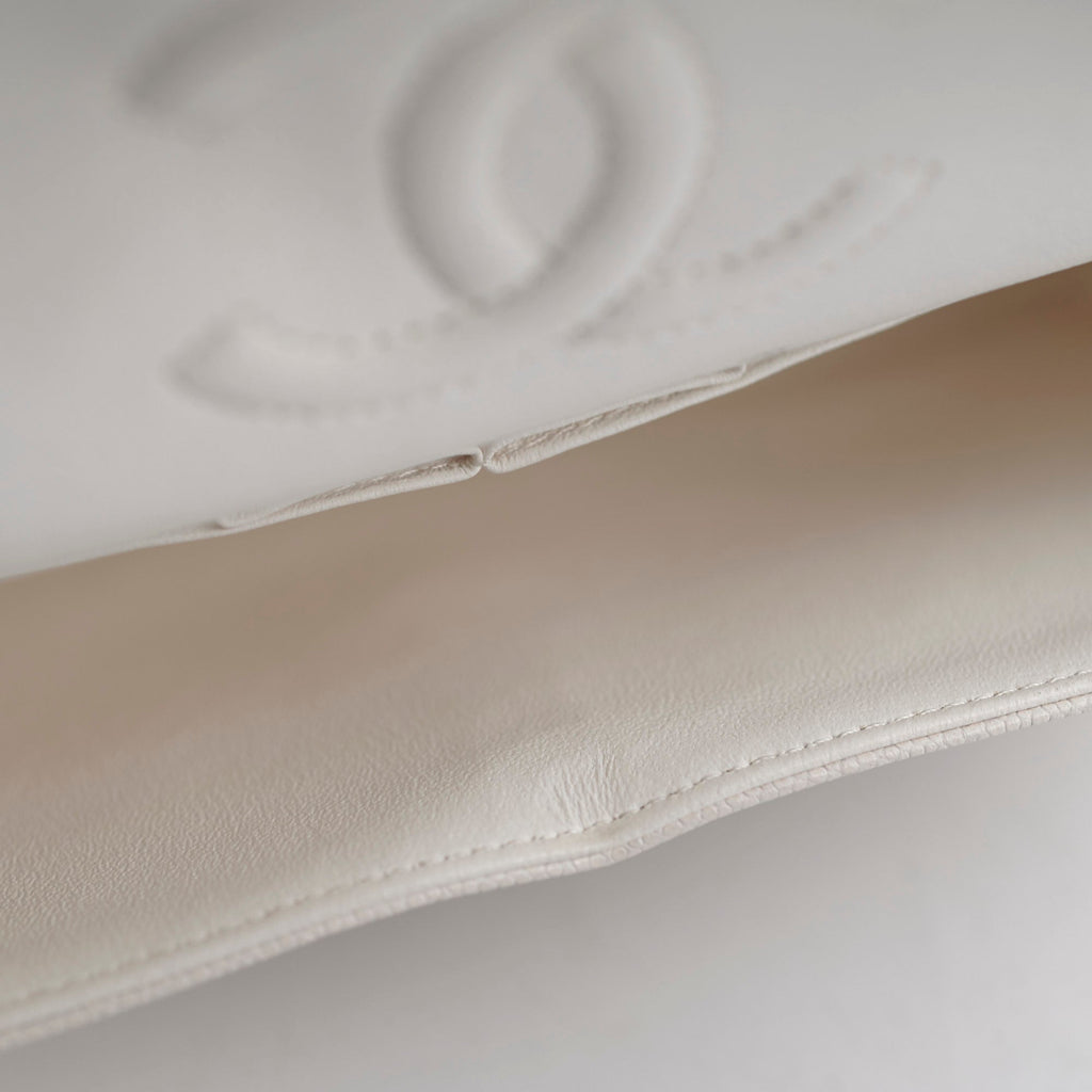 Chanel Caviar Small Double Classic Flap White 30 series