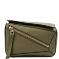 Loewe Cross Body Puzzle Edge Belt Bag in Green, Leather