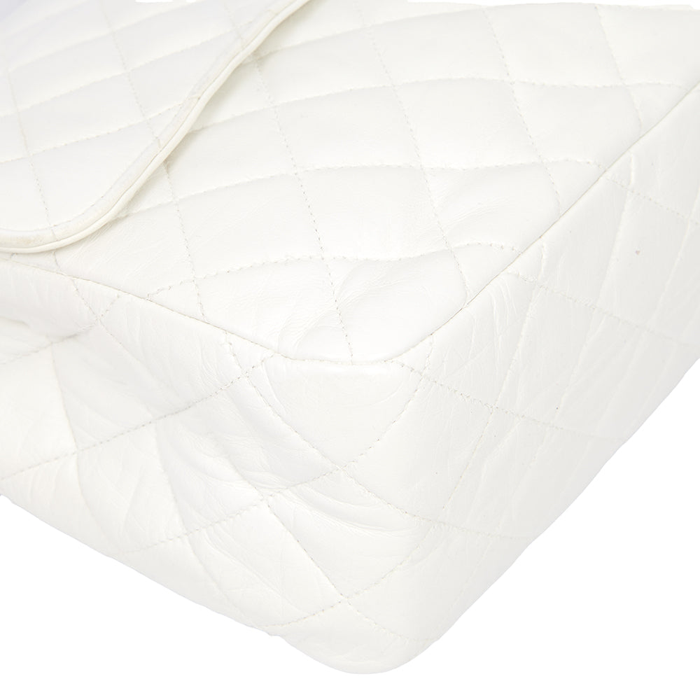 Chanel Classic Single Flap - Large in White, Leather