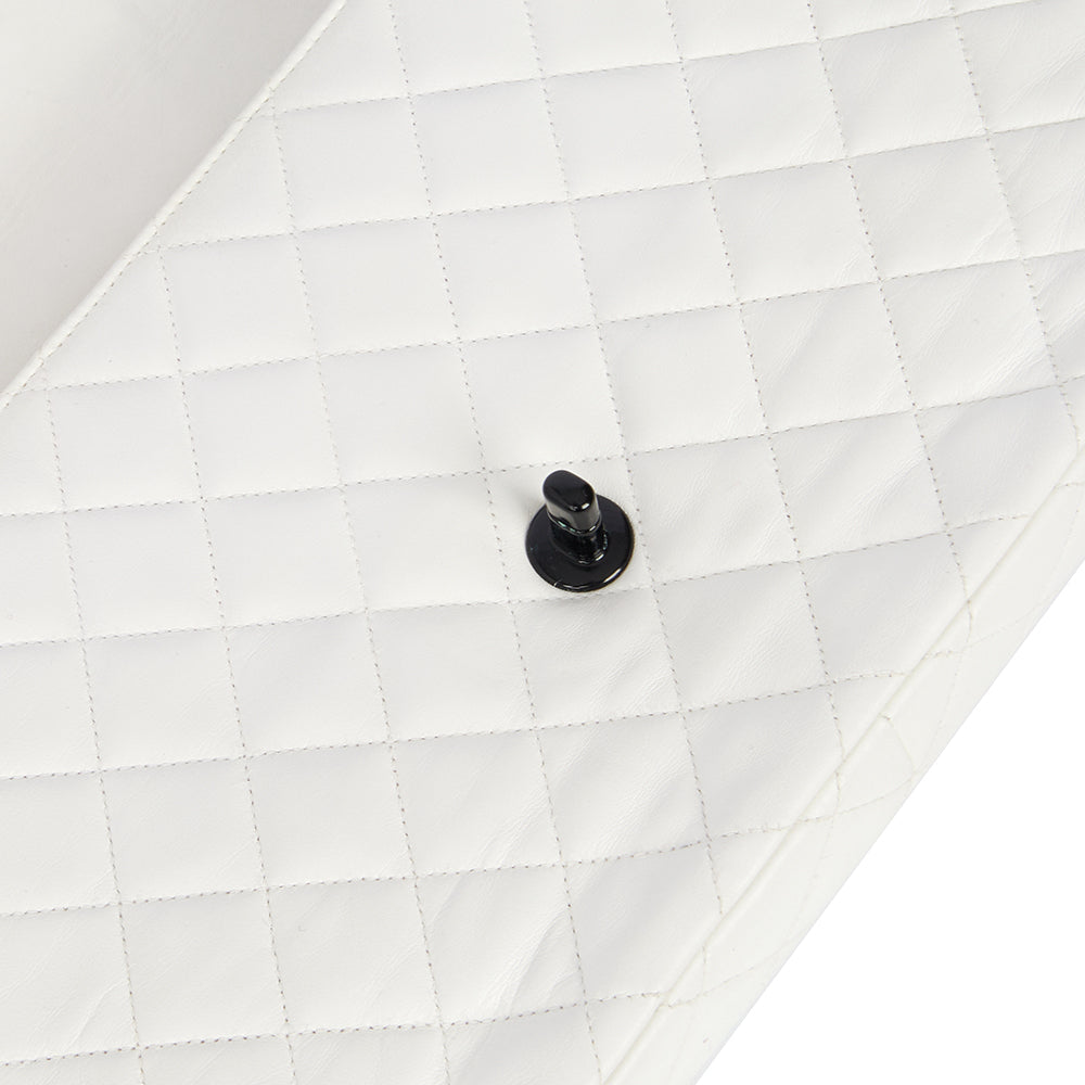 Chanel Classic Single Flap - Large in White, Leather