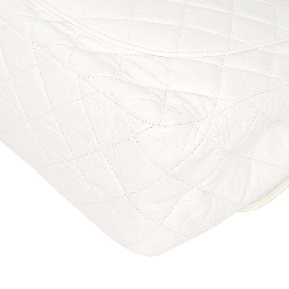 Chanel Classic Single Flap - Large in White, Leather