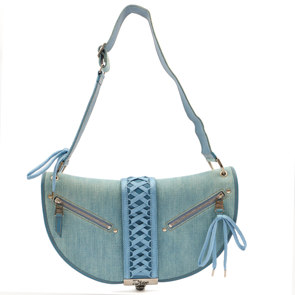Christian Dior Shoulder Bag Admit It  in Blue, Fabric