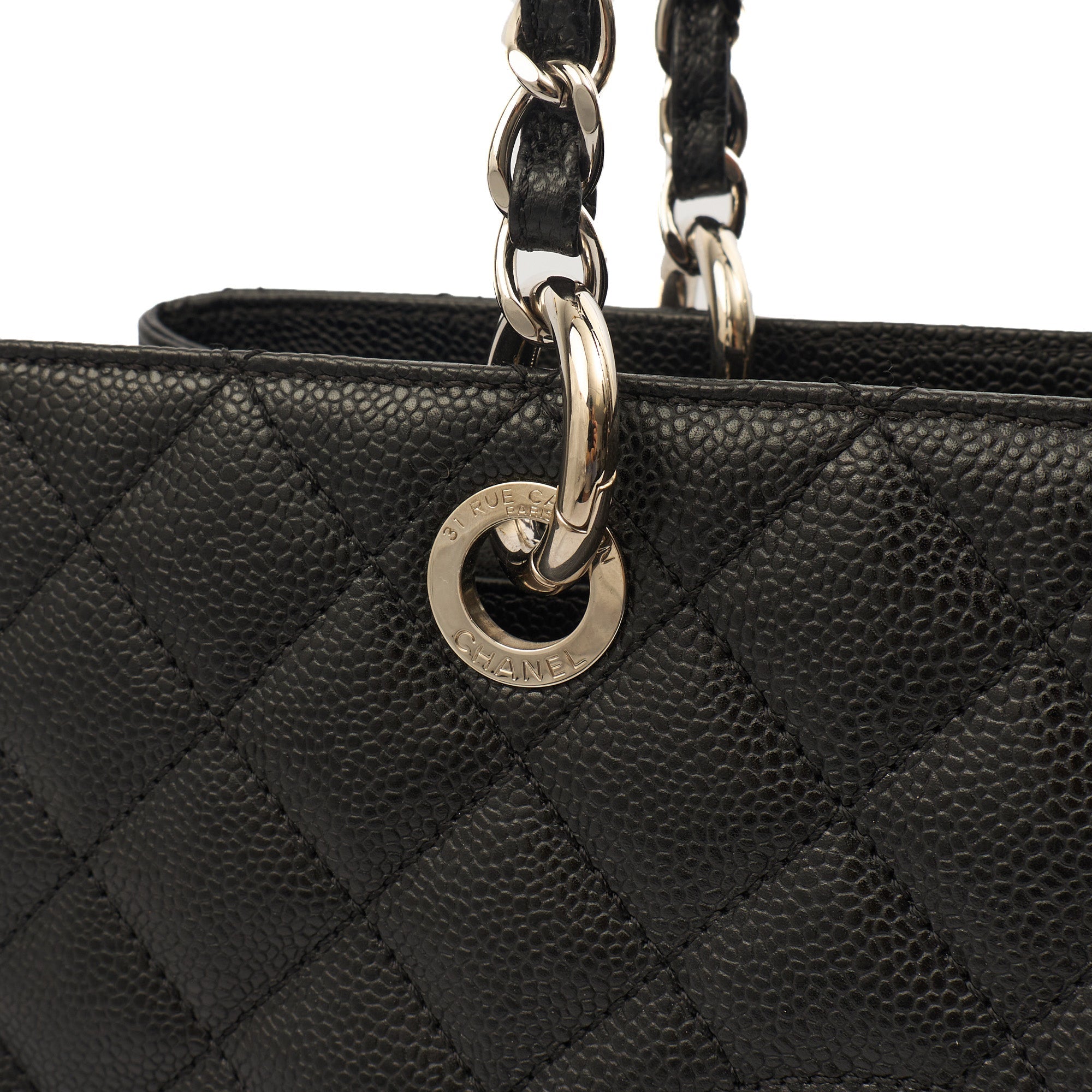 Chanel Tote Grand Shopping Tote in Black, Caviar Leather