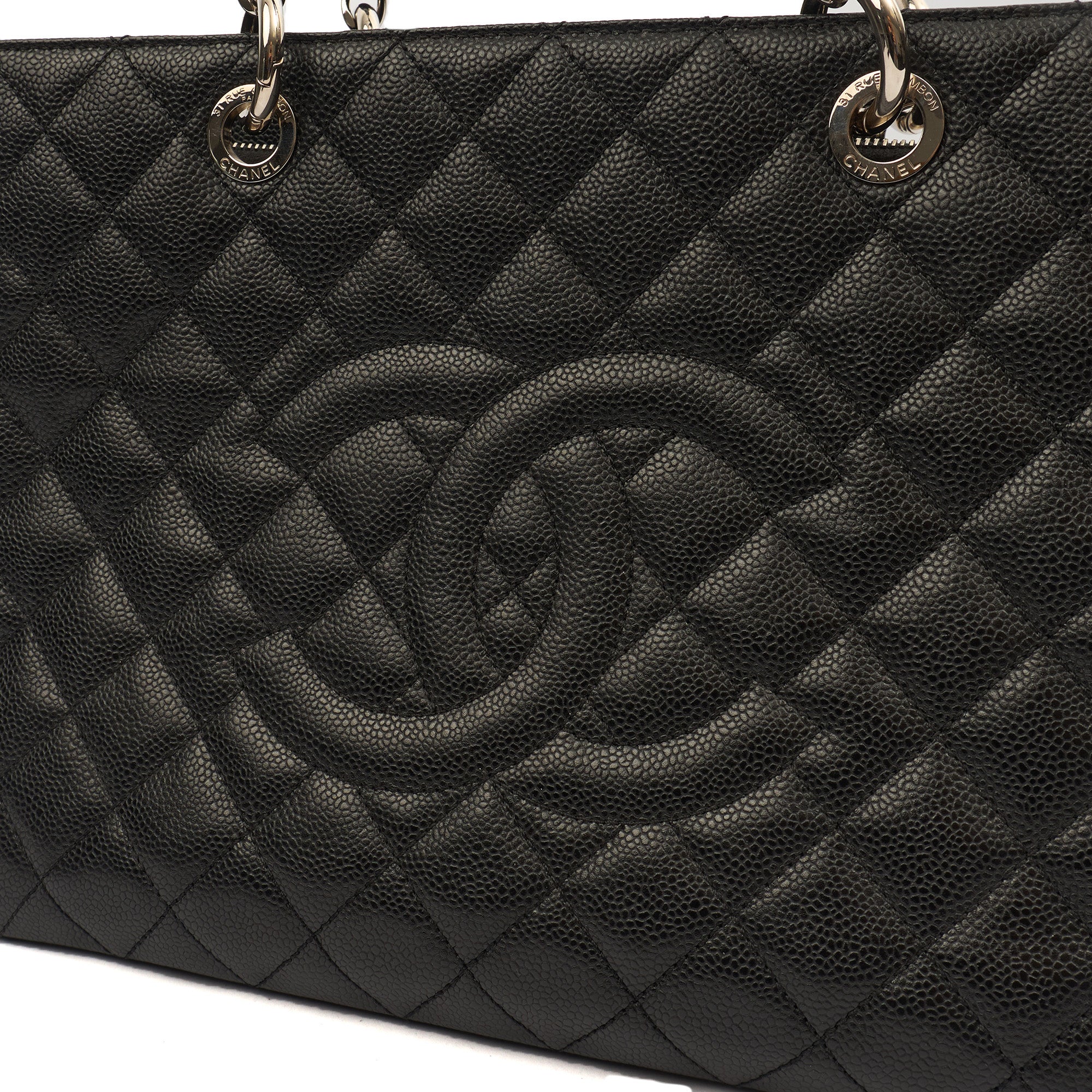 Chanel Tote Grand Shopping Tote in Black, Caviar Leather