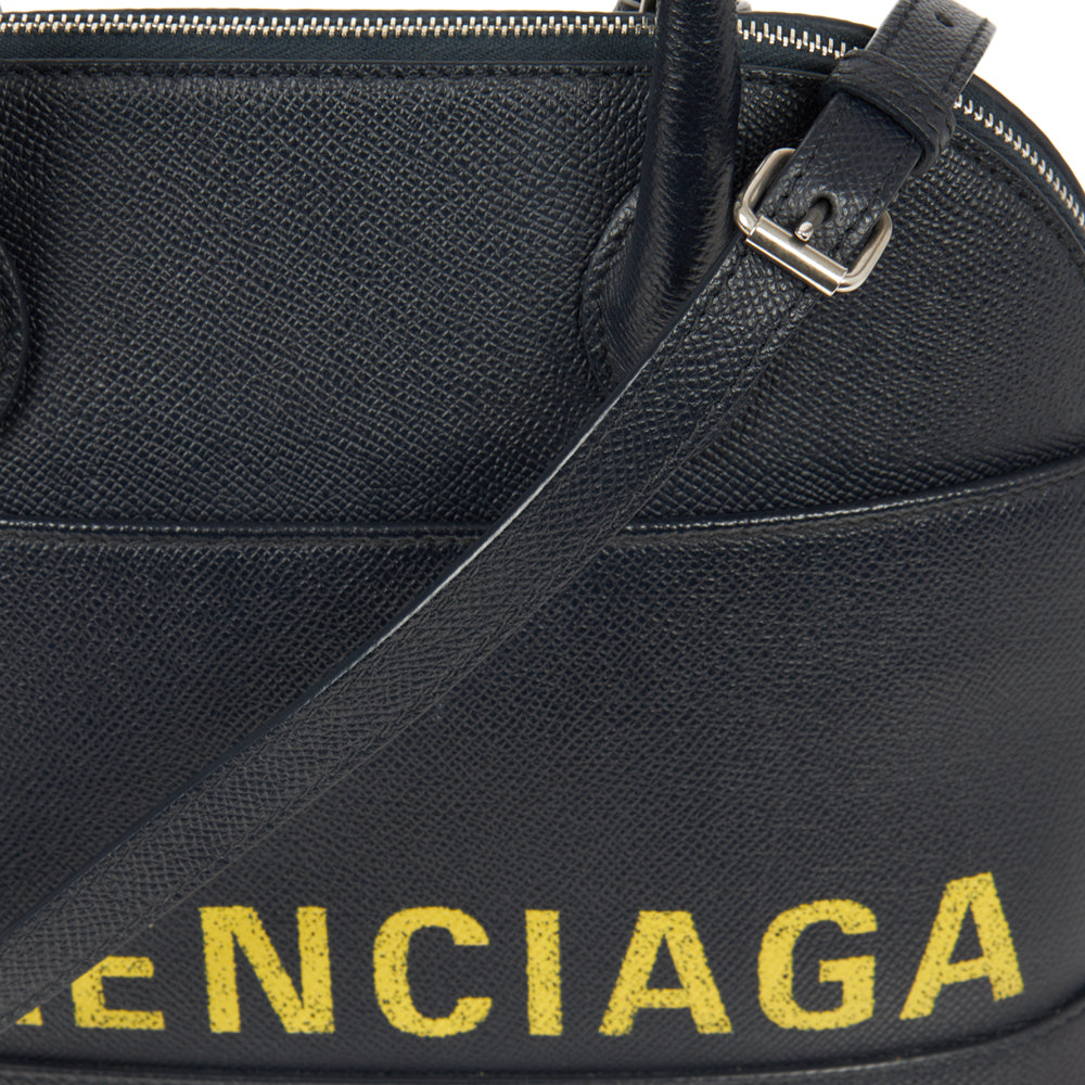 Balenciaga Tote Ville Top Handle S in Blue, Leather