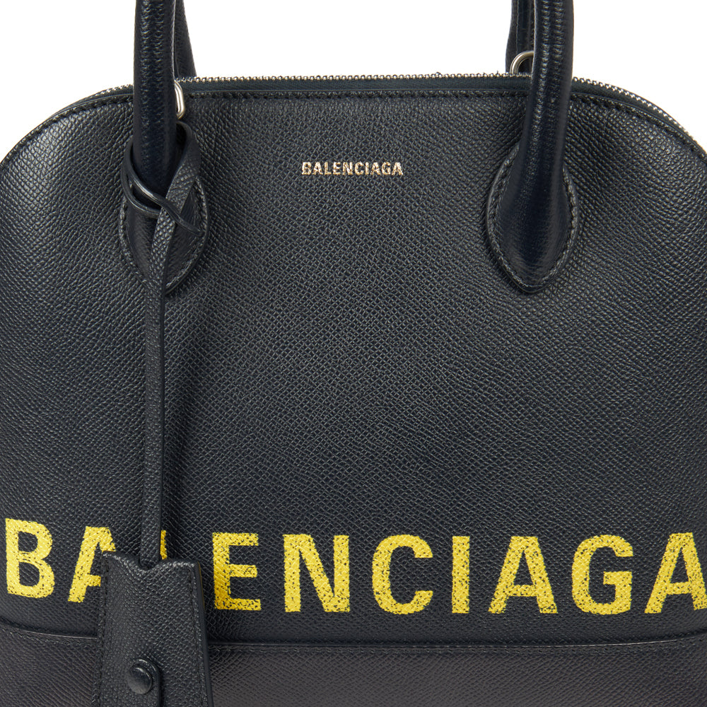 Balenciaga Tote Ville Top Handle S in Blue, Leather