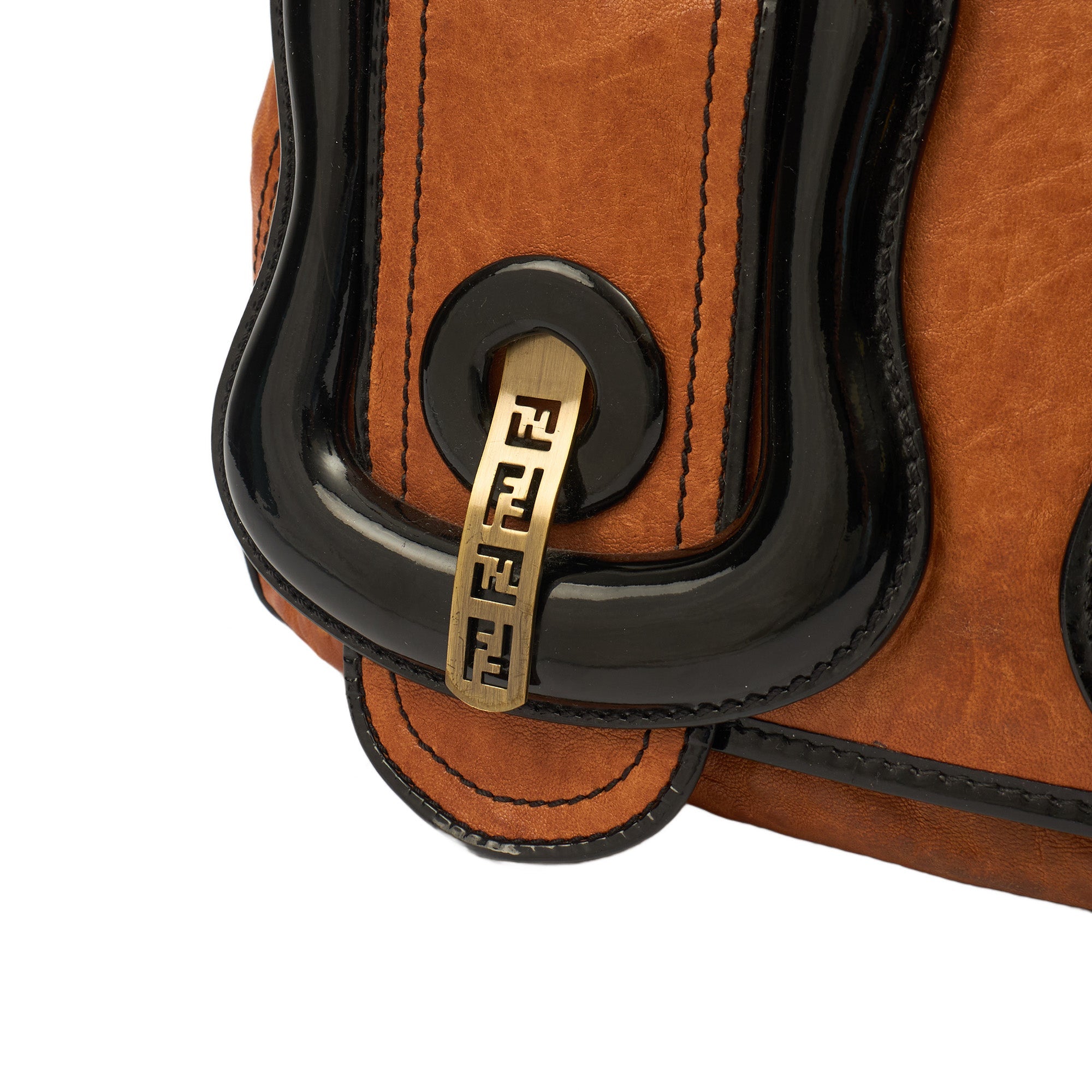 Fendi Tote B Bag in Brown, Leather