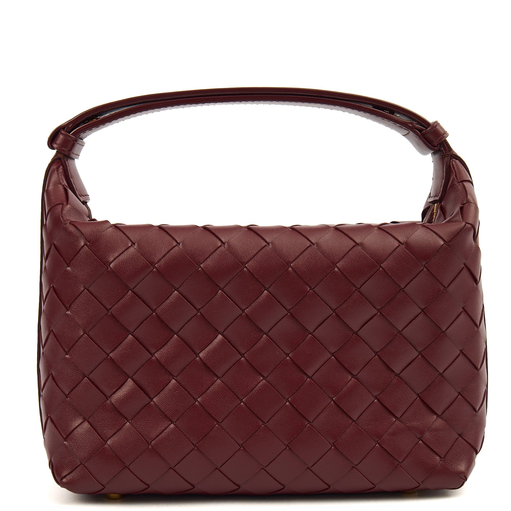 Bottega Veneta Top Handle Bauletto in Red, Intrecciato Nappa