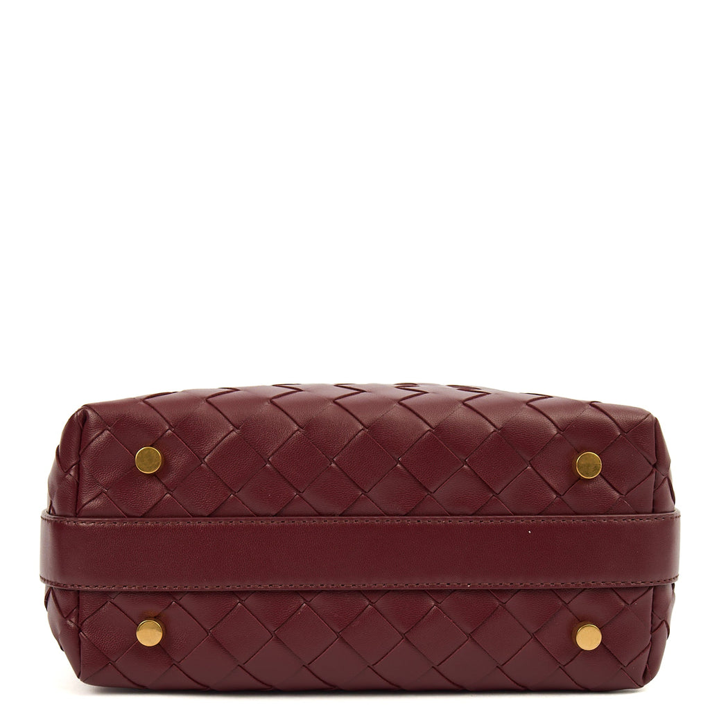 Bottega Veneta Top Handle Bauletto in Red, Intrecciato Nappa