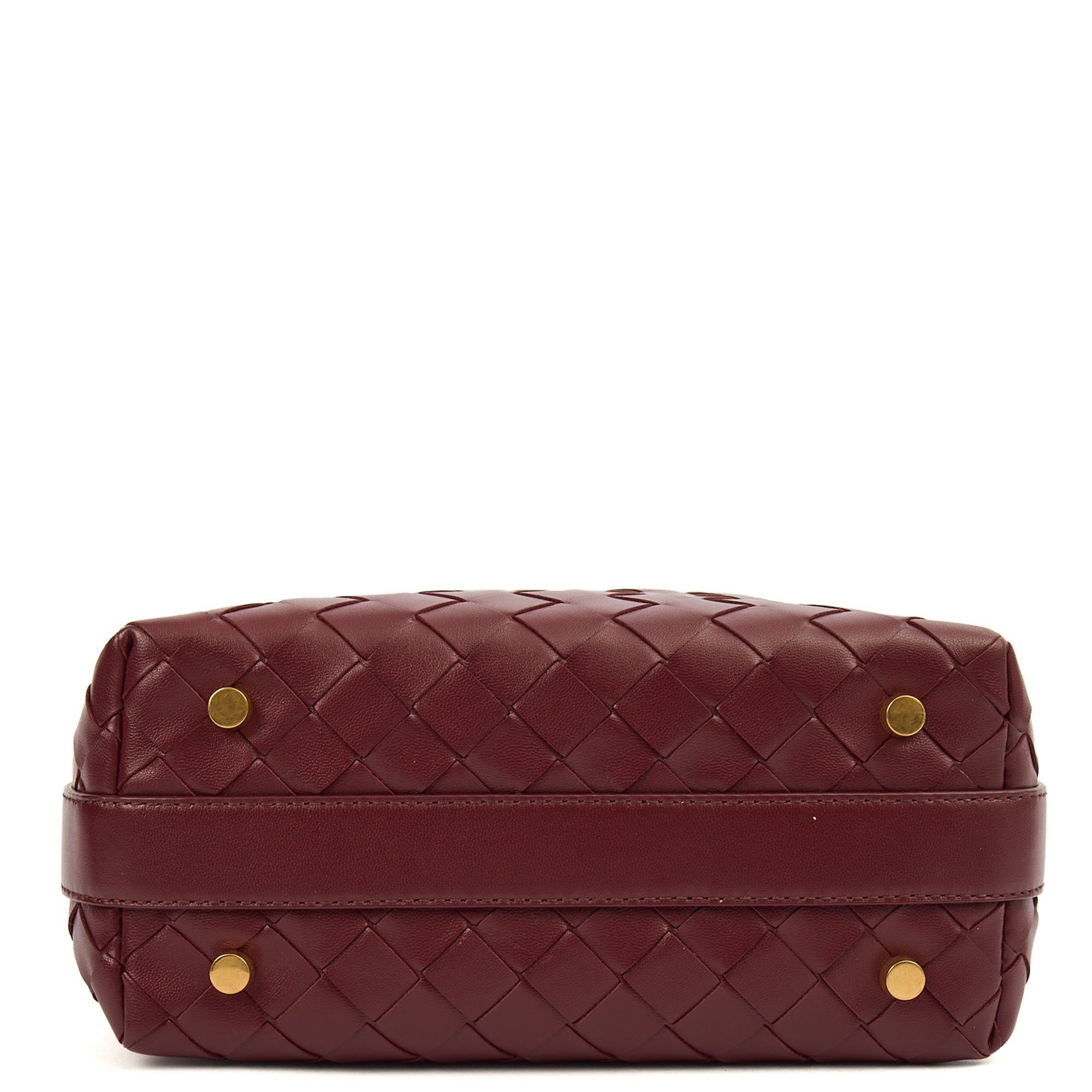 Bottega Veneta Top Handle Bauletto in Red, Intrecciato Nappa