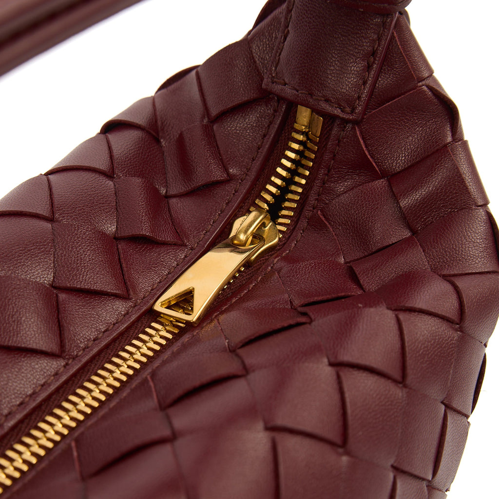 Bottega Veneta Top Handle Bauletto in Red, Intrecciato Nappa