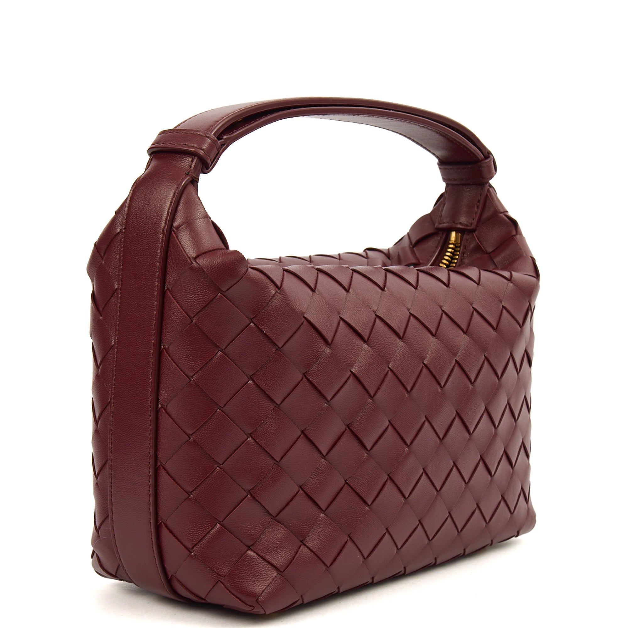Bottega Veneta Top Handle Bauletto in Red, Intrecciato Nappa