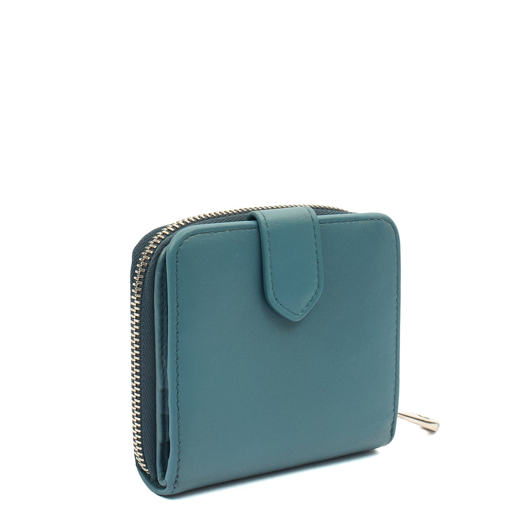 Mulberry Wallet Wallet in Green, Calfskin Leather