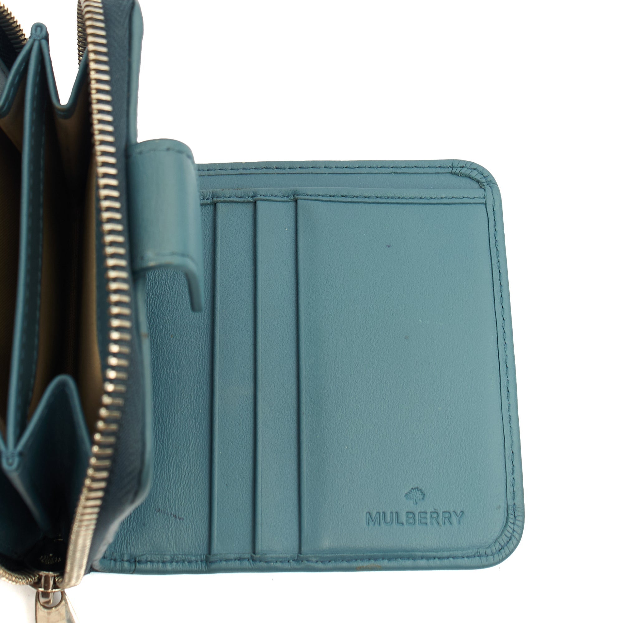 Mulberry Wallet Wallet in Green, Calfskin Leather