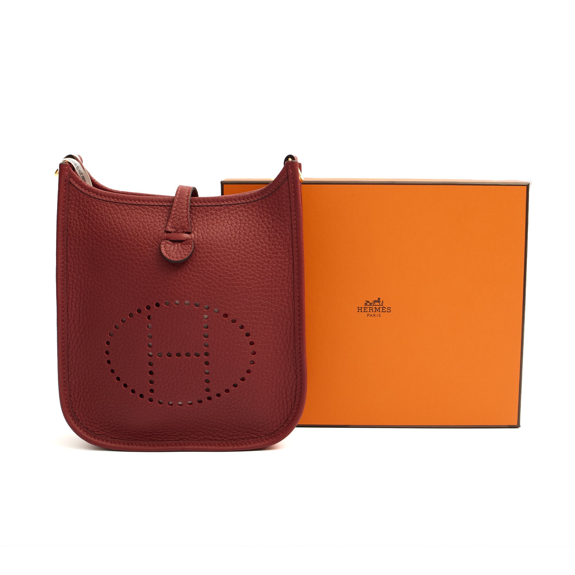 Hermes Cross Body Evelyne 16 in Rouge H, Togo Leather