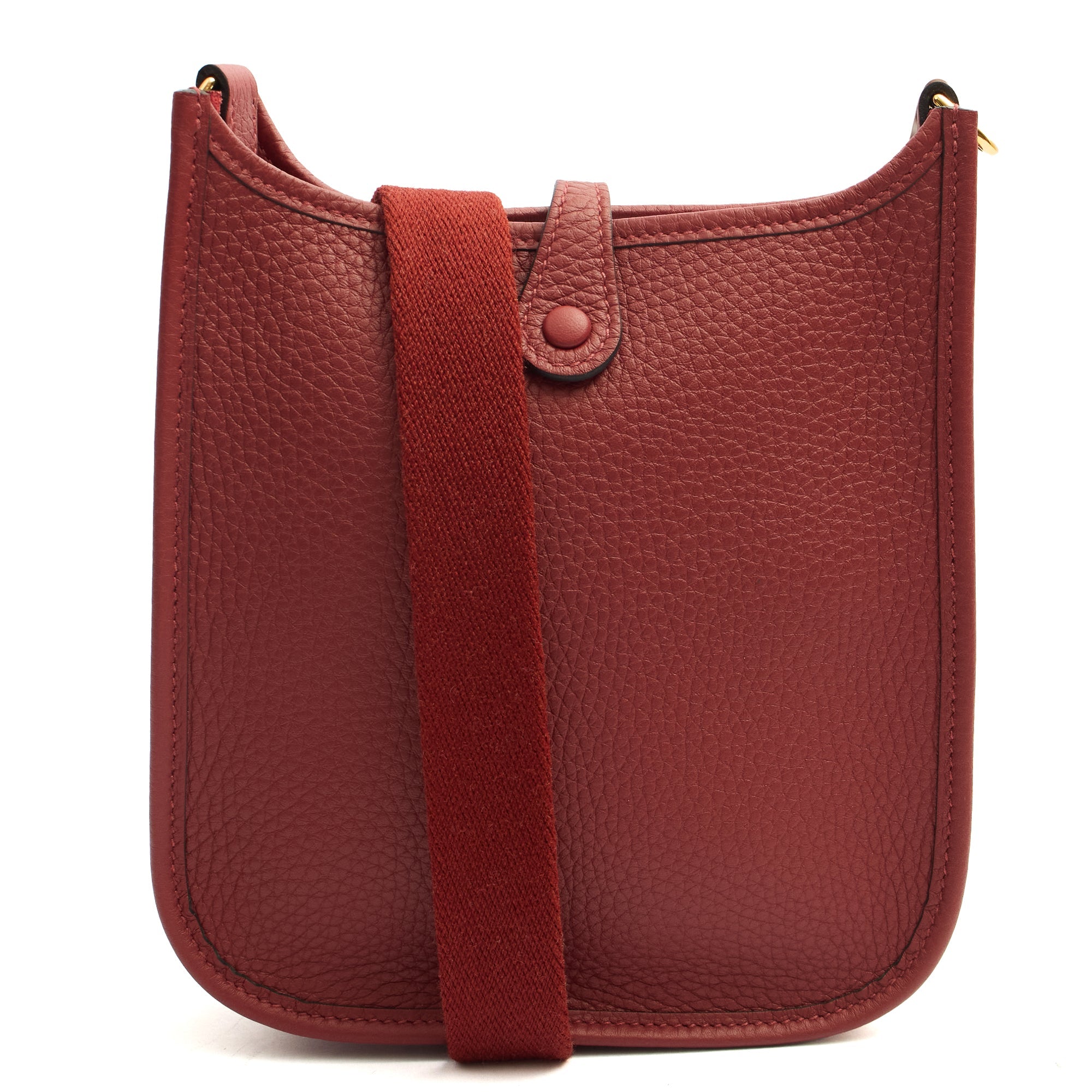 Hermes Cross Body Evelyne 16 in Rouge H, Togo Leather