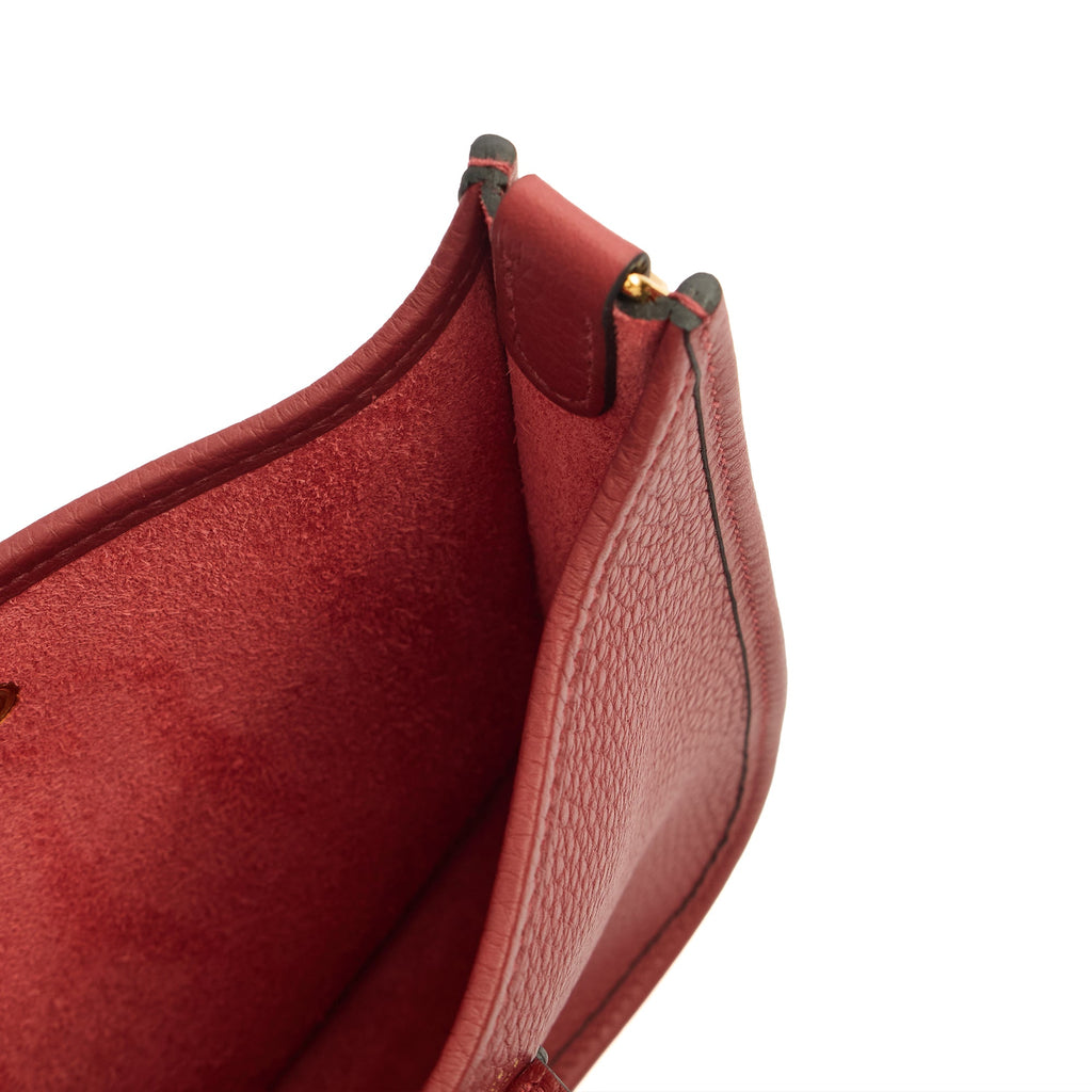 Hermes Cross Body Evelyne 16 in Rouge H, Togo Leather