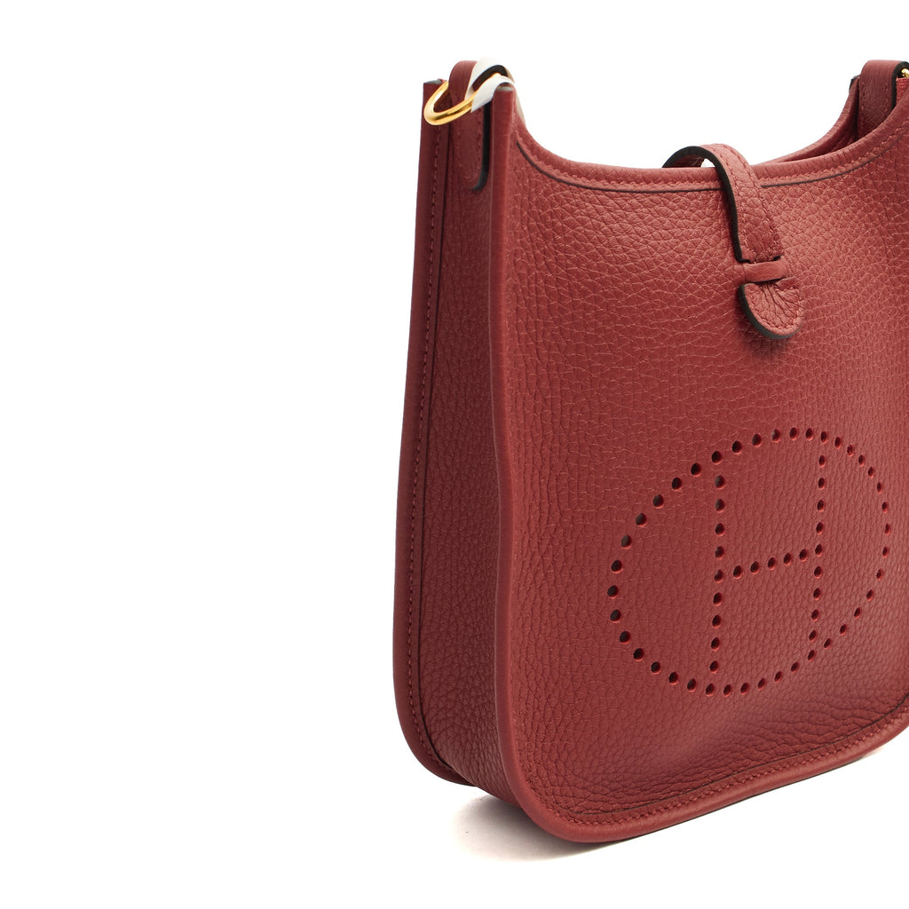Hermes Cross Body Evelyne 16 in Rouge H, Togo Leather