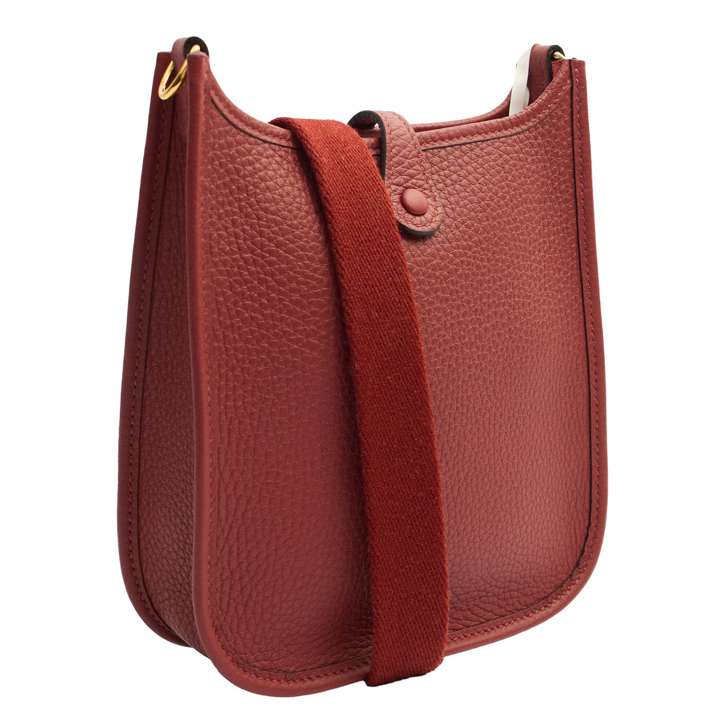 Hermes Cross Body Evelyne 16 in Rouge H, Togo Leather