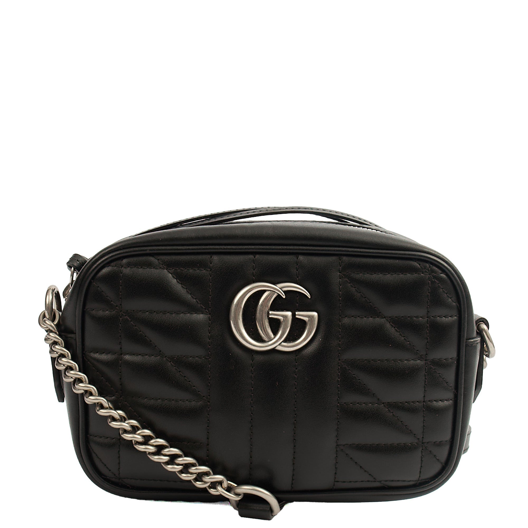 Gucci Cross Body Marmont Shoulder Bag - Mini in Black, Leather