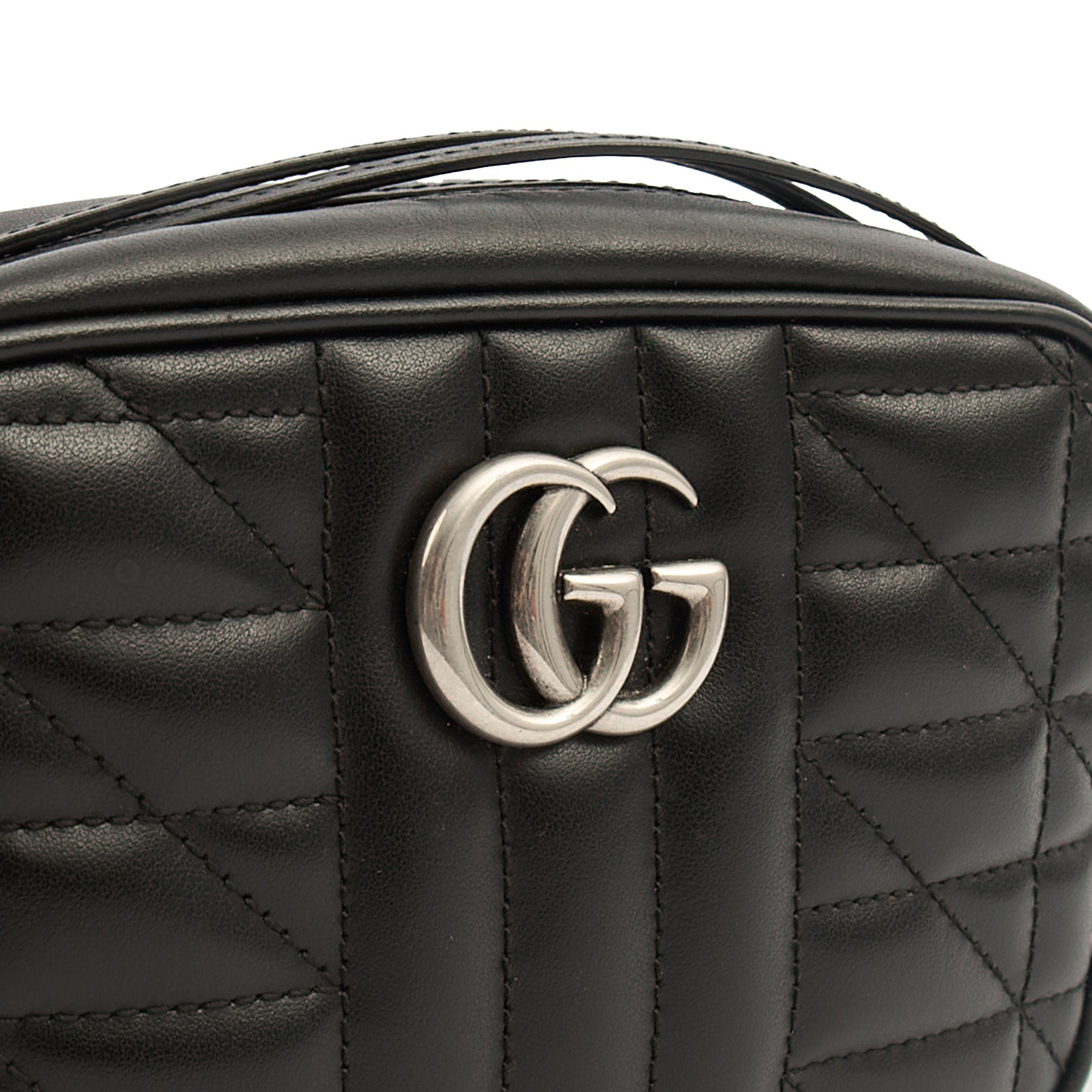 Gucci Cross Body Marmont Shoulder Bag - Mini in Black, Leather