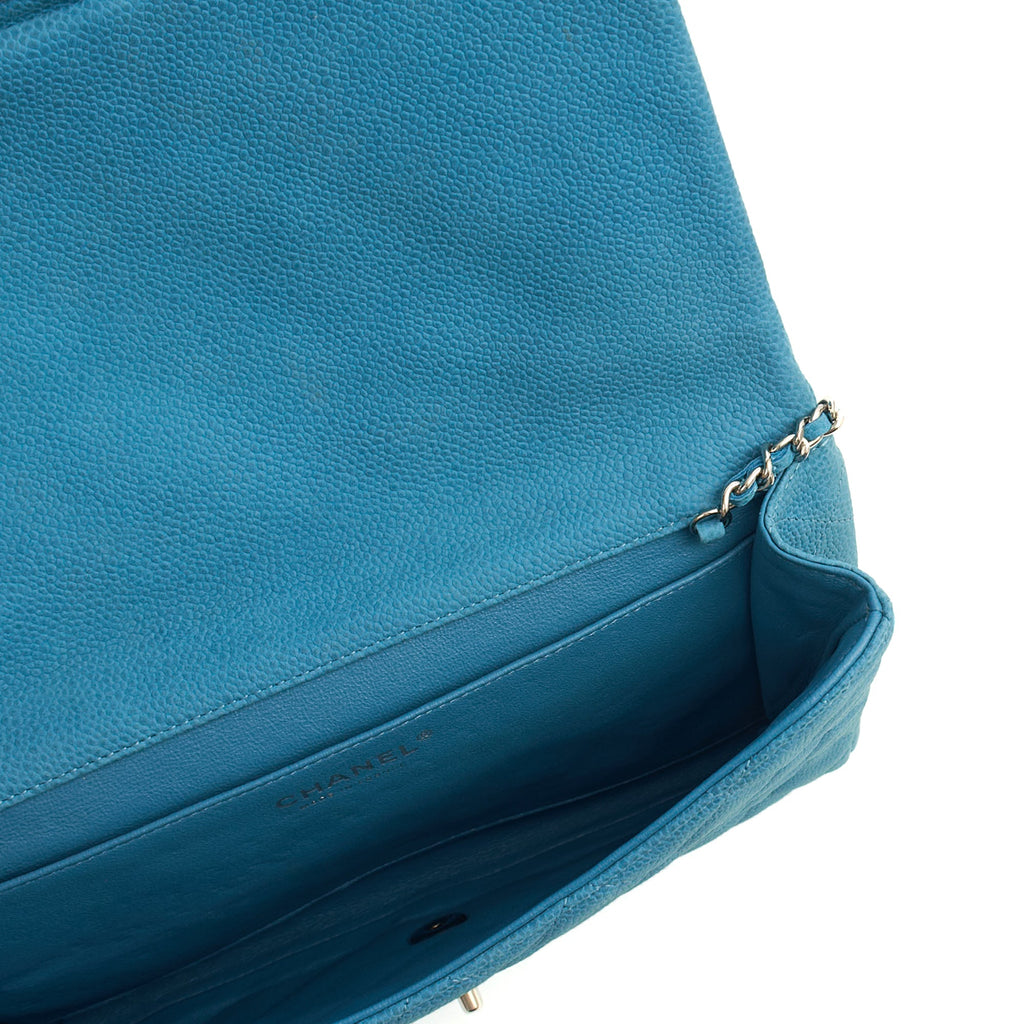 Chanel Shoulder Bag Classic Clutch in Blue, Nubuck