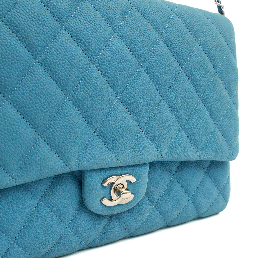 Chanel Shoulder Bag Classic Clutch in Blue, Nubuck