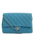 Chanel Shoulder Bag Classic Clutch in Blue, Nubuck