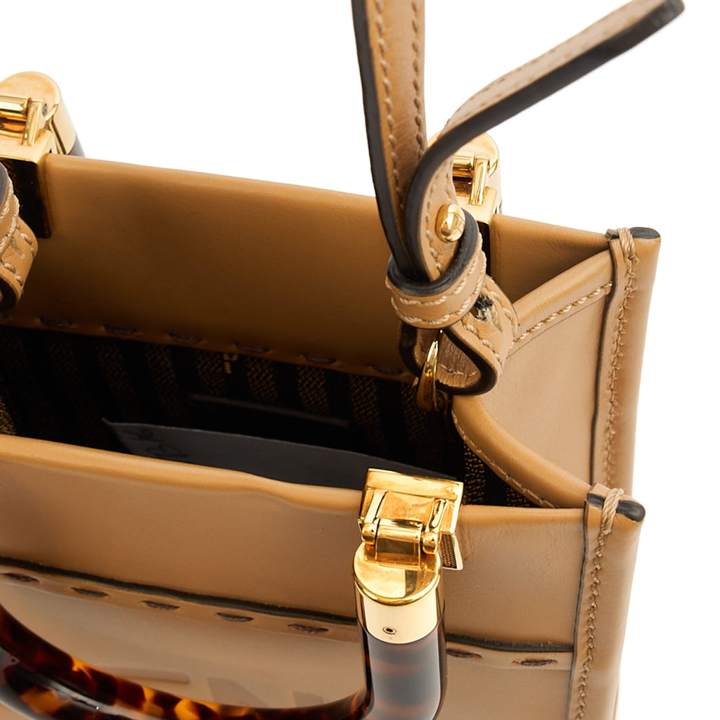 Fendi Tote Sunshine - Mini in Brown, Leather