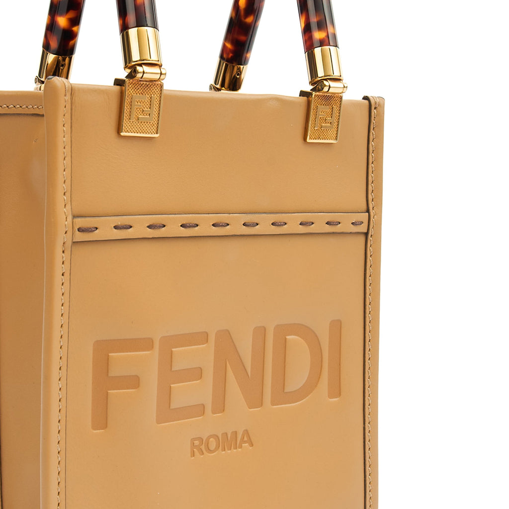 Fendi Tote Sunshine - Mini in Brown, Leather