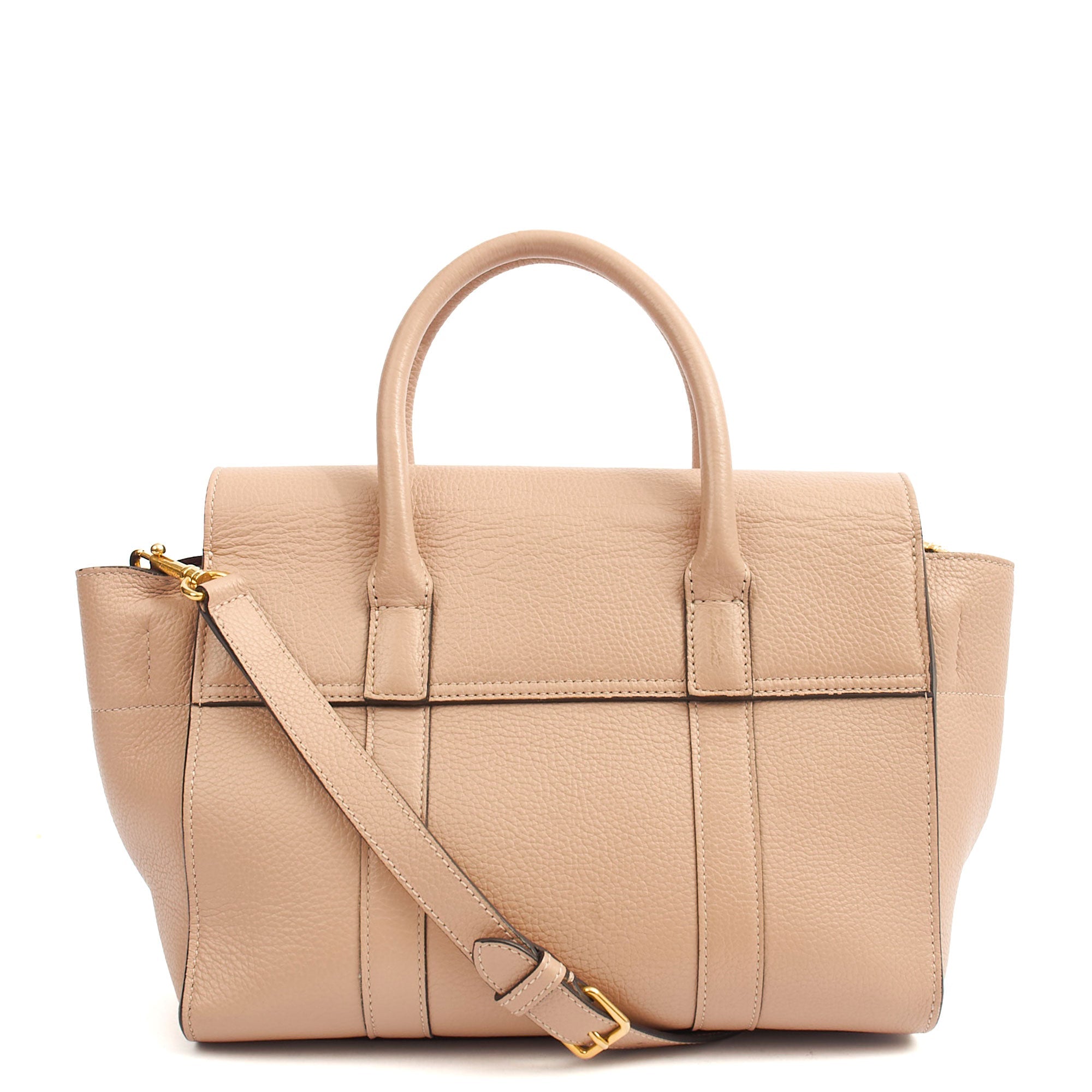 Mulberry Top Handle Bayswater with Strap- Small in Rose Water, Calfskin Leather
