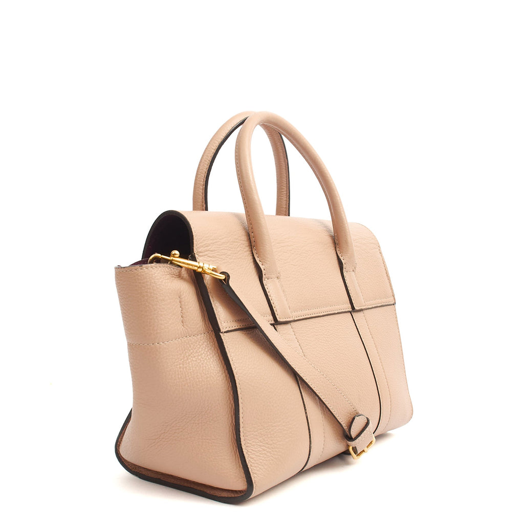 Mulberry Top Handle Bayswater with Strap- Small in Rose Water, Calfskin Leather