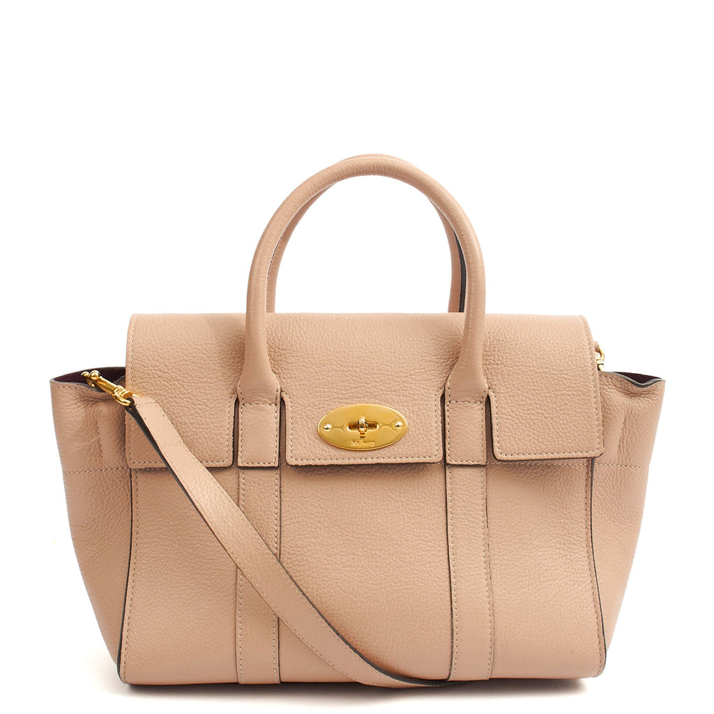 Mulberry Top Handle Bayswater with Strap- Small in Rose Water, Calfskin Leather