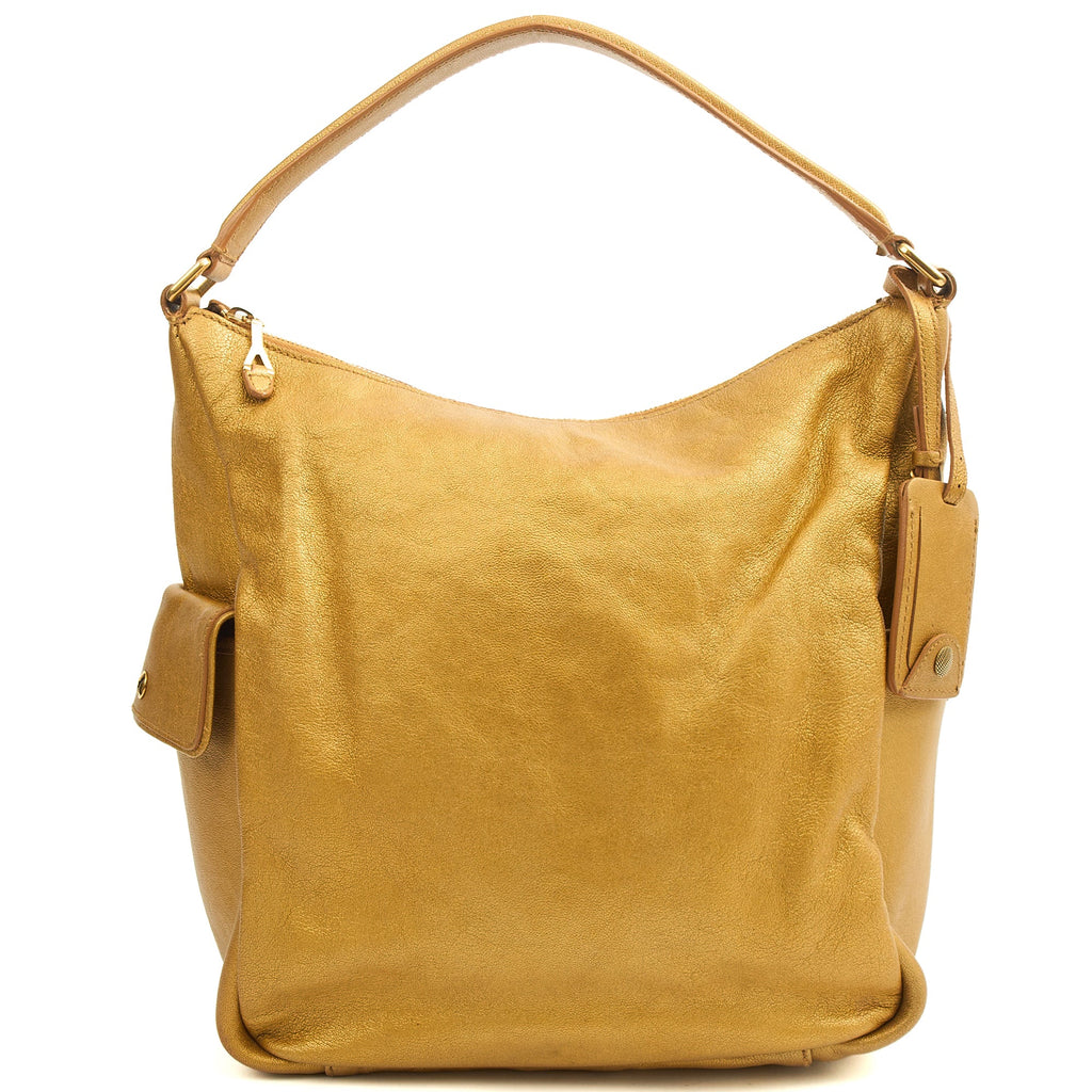 Saint Laurent Shoulder Bag Tote in Metallic, Leather