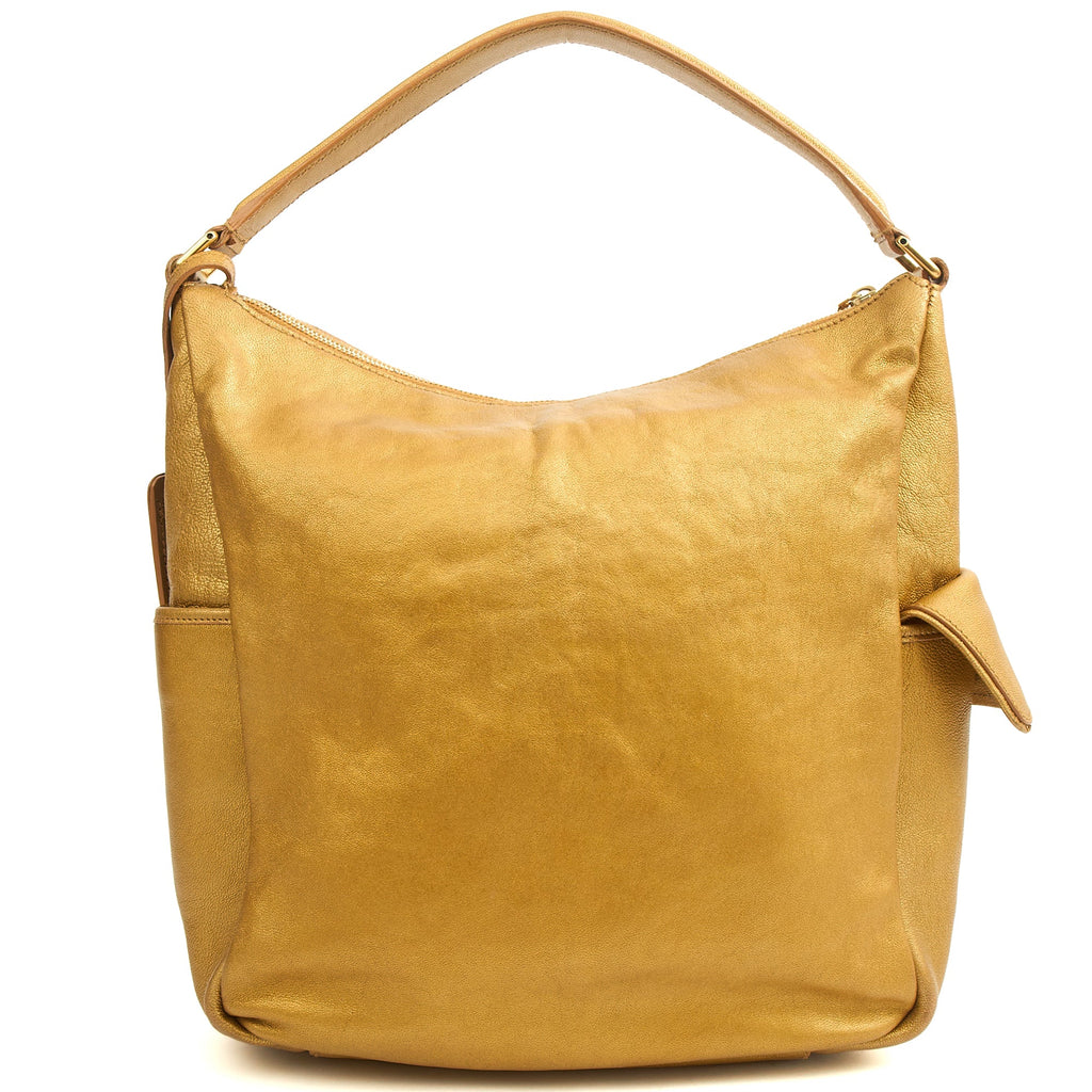 Saint Laurent Shoulder Bag Tote in Metallic, Leather