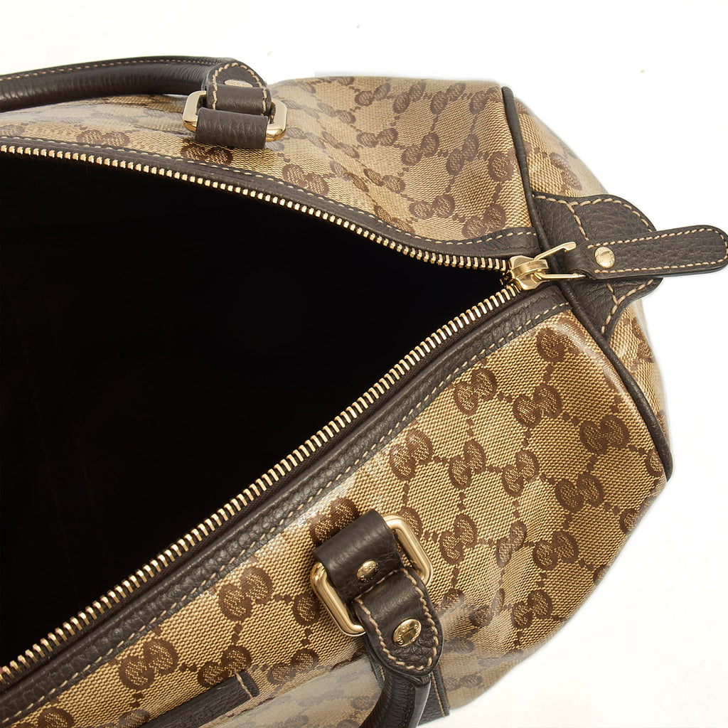 Gucci Tote Boston in GG Supreme, Patent Leather