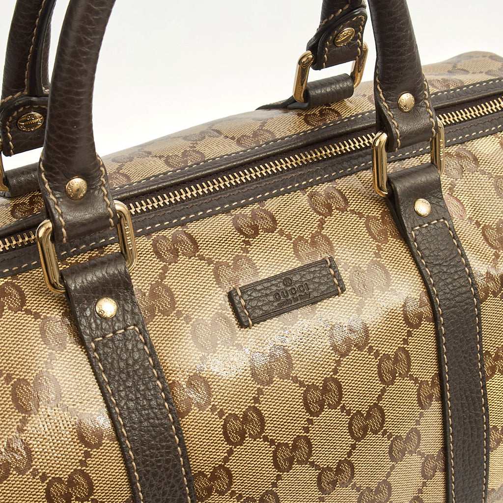 Gucci Tote Boston in GG Supreme, Patent Leather