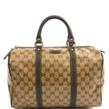 Gucci Tote Boston in GG Supreme, Patent Leather